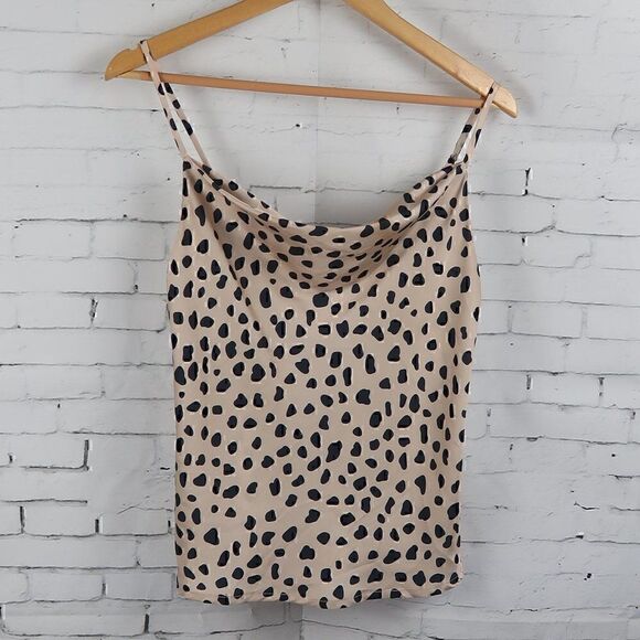 LOVERS + FRIENDS TAN & BLACK ANIMAL PRINT RHODE CAMISOLE TOP SIZE XSMALL - Picture 1 of 7